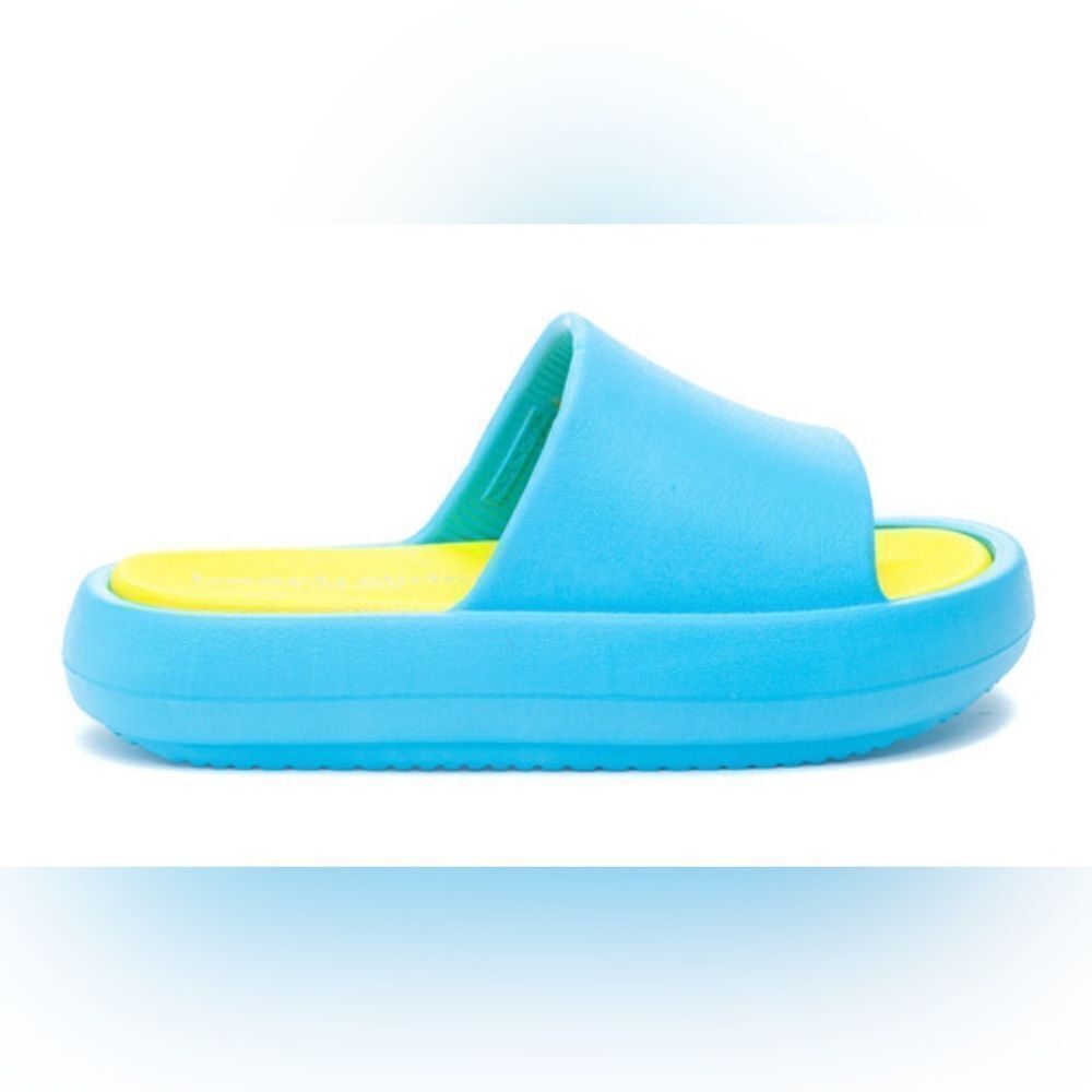 NIB J/Slides Squish Turquoise/YellowEVA Lightweig… - image 7